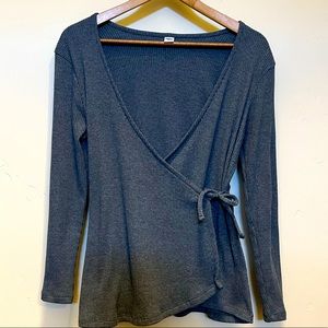 Old Navy Long Sleeve Wrap Style Top